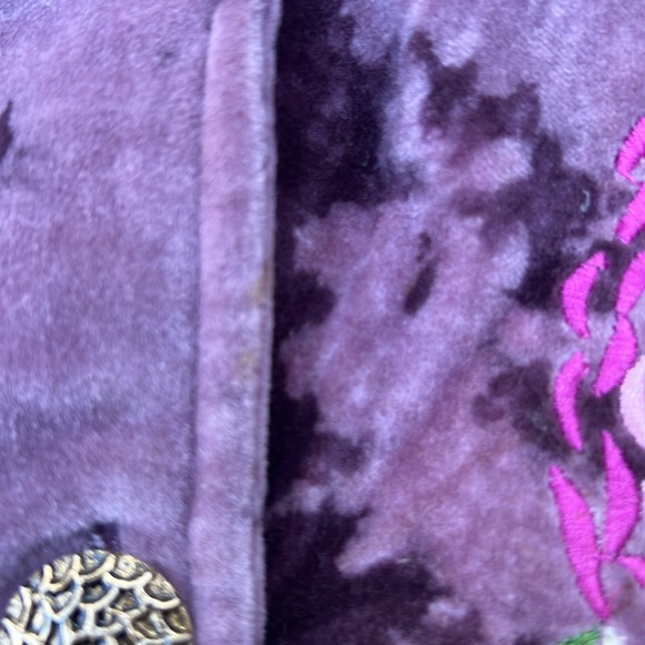 Indigo Moon NWOT embroidered beaded velvetine button up lined jacket size 2X - Picture 12 of 14